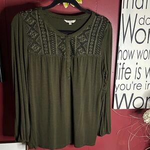 Olive Green Women's Blouse